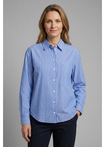 Marc O'Polo Langarmbluse MARC O'POLO DENIM, Damen, Gr. M, medium blau, Web, Obermaterial: 100% Baumwolle, gestreift, Manschette, Blusen Langarmbluse