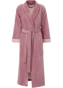 G&ouml;zze Unisex-Bademantel G&Ouml;ZZE "Turin, ideal f&uuml;r Sauna & Spa, Hotelbademantel, Morgenmantel" Gr. XL, lila (beere), L:128cm, Baumwoll-Mix, Hausm&auml;ntel, Unisex-Bademantel, f&uuml;r Damen & Herren, mit G&uuml;rtel und zwei aufgesetzten Taschen, lang