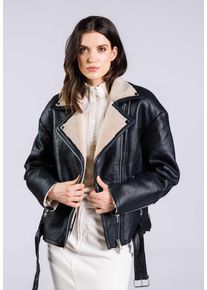 Lederjacke Freaky Nation "First One-FN", Damen, Gr. M (38), schwarz, Oberstoff: 100% Leder; Futter: 100% Polyester, normal, Jacken Lederjacke