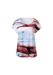 Funktionsshirt DEPROC Active "CLAIRE WOMEN", Damen, Gr. 44L, wei&szlig;, 60% Baumwolle; 40% Polyester, tailliert, Shirts Funktionsshirt, mit Allover-Print