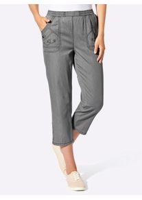 Caprijeans Classic Basics, Damen, Gr. 40, Normalgr&ouml;&szlig;en, light grau, denim, graphit, denim, 100% Baumwolle, unifarben, 3/4-L&auml;nge, Jeans Caprijeans