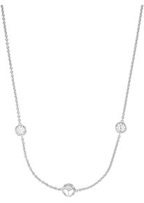 JOOP! Kette mit Anh&auml;nger JOOP "2038047", bunt (silberfarben, wei&szlig;), Halsketten, Damen, Silber 925 (Sterlingsilber), L: 45 B: 1,6mm, Kette mit Anh&auml;nger, mit Zirkonia (synth.), B:1,6mm