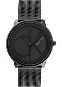 Quarzuhr Calvin Klein "CK ICONIC 40 mm", schwarz, Armbanduhren, Damen, Quarzuhr, Armbanduhr, Damenuhr, Herrenuhr, Edelstahlarmband, analog