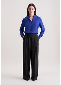 Stoffhose Seidensticker, Damen, Gr. 46, Normalgr&ouml;&szlig;en, grau, 39% Wolle, 33% Polyester, 14% Viskose, 13% Polyamid, 1% Elasthan, Hosen Stoffhose