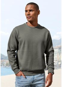 Sweatshirt John Devin, Herren, Gr. M (48/50), salbei, Obermaterial: 83% Baumwolle, 16% Polyester, 1% Elasthan, unifarben, regular fit, Rundhals, angesetztes B&uuml;ndchen, Sweatshirts Sweatshirt, Pullover aus Struktur-Qualit&auml;t, Topseller