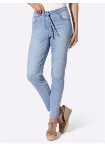 5-Pocket-Jeans Heine, Damen, Gr. 46, Normalgr&ouml;&szlig;en, blau, bleached, 98% Baumwolle, 2% Elasthan, unifarben, lang, Jeans 5-Pocket-Jeans