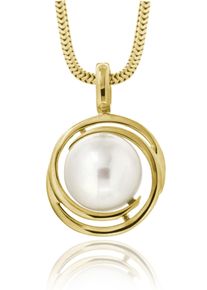 Kettenanh&auml;nger Firetti "Schmuck Geschenk Gold 333 Halsschmuck Anh&auml;nger f&uuml;r Halskette", gold (gelbgoldfarben, wei&szlig;), Schmuckanh&auml;nger, Damen, Gelbgold 333 Perlen, 1,45 g, Gelbgold 333, Perlen, Kettenanh&auml;nger, mit S&uuml;&szlig;wasserzuchtperle