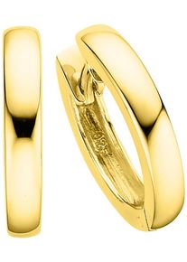 Paar Creolen "Schmuck Geschenk Silber 925 Klappcreole", gold (gelbgoldfarben), ANISTON JEWELRY & WATCHES, Ohrringe, Damen, 17mm, Silber 925 (Sterlingsilber), Paar Creolen