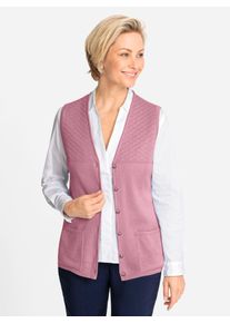 Strickweste CLASSIC, Damen, Gr. 52, rosa (altrosa), 50% Polyacryl, 50% Schurwolle, unifarben, Westen Strickweste