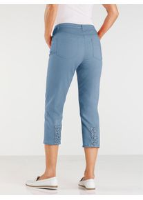 3/4-Jeans Casual Looks, Damen, Gr. 46, Normalgr&ouml;&szlig;en, blau (blau, bleached), 81% Baumwolle, 17% Polyester, 2% Elasthan, unifarben, 3/4-L&auml;nge, Jeans 3/4-Jeans