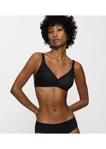 B&uuml;gelloser BH Triumph "Eileen N", Damen, Gr. 75, Cup C, schwarz, Jersey, Obermaterial: 82% Baumwolle, 18% Elasthan, Basic, BHs B&uuml;gelloser BH, mit nahtlos vorgeformten Cups