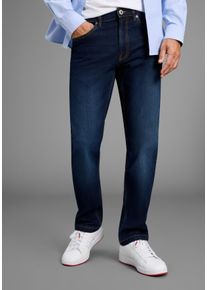 Straight-Jeans Arizona, Herren, Gr. 46, U + N + S Gr, dunkelblau used, Denim/Jeans, Obermaterial: 84% Baumwolle, 14% Polyester, 2% Elasthan, unifarben, straight fit lang, Jeans Straight-Jeans, gerader Schnitt, normale Leibh&ouml;he, mit Knopf- und Rei&szlig;verschluss, Topseller
