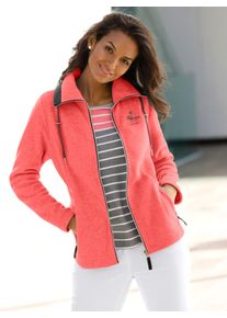 Fleecejacke Casual Looks, Damen, Gr. 54, orange (koralle), 100% Polyester, unifarben, Jacken Fleecejacke