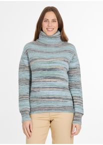 Rollkragenpullover Ragwear "SAFINA", Damen, Gr. XXL, dusty gr&uuml;n, Strick, Obermaterial: 54% Nylon, 23% Polyacryl, 23% Polyester, gemustert, gestreift, normal, Rundhals, Rippstrickb&uuml;ndchen, Pullover Rollkragenpullover, pflegeleichter Materialmix, hoher Rollkragen