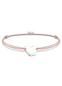 Armband Thomas Sabo "Little Secret Herz" Gr. 20, silber (silberfarben), Armb&auml;nder, Damen, 20, Silber 925 (recycelt) Textil, Silber 925 (recycelt), Textil, Armband