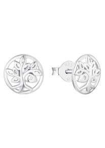 Paar Ohrstecker Amor "2024145", silber (silberfarben,wei&szlig;, kristallwei&szlig;), Ohrringe, Damen, Silber 925 (Sterlingsilber), Paar Ohrstecker, mit Zirkonia (synth.)