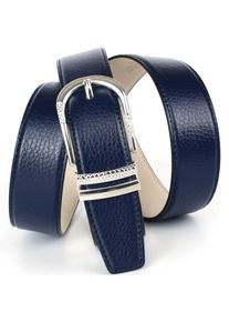 Lederg&uuml;rtel Anthoni Crown, Damen, Gr. 90, blau (dunkelblau), Leder, unifarben, G&uuml;rtel Lederg&uuml;rtel, mit eleganter Dornschlie&szlig;e, Rindsleder