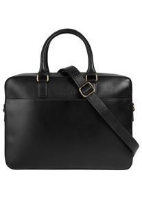 Aktentasche Bugatti "REMO", Gr. B/H/T: 41cm x 29cm x 8cm onesize, schwarz, Leder, leicht gl&auml;nzend, unifarben, Taschen Aktentasche, echt Leder