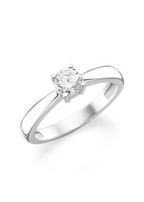 Diamantring Luigi Merano "Ring mit Brillant, 585 Gold", silber, Fingerringe, Damen, Wei&szlig;gold 585, Diamantring