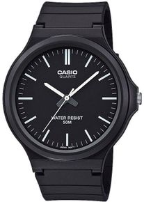 Quarzuhr, schwarz (schwarz, schwarz), CASIO TIMELESS COLLECTION, Armbanduhren, Herren, Quarzuhr, Armbanduhr, Herrenuhr, analog, Resinarmband, Acrylglas