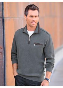 Sweatshirt Hajo, Herren, Gr. 64/66, grau (anthrazit), 62% Baumwolle, 38% Polyester, unifarben, Sweatshirts Sweatshirt