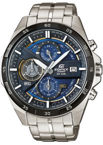 Chronograph CASIO EDIFICE, silber (schwarz, blau, silberfarben), Armbanduhren, Herren, Chronograph, Quarzuhr, Armbanduhr,Herrenuhr, bis 10bar wasserdicht,Edelstahlarmband