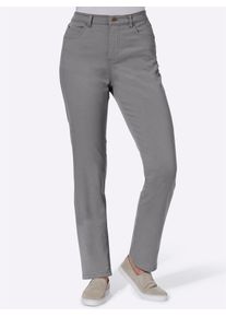 5-Pocket-Jeans Classic Basics, Damen, Gr. 46, Normalgr&ouml;&szlig;en, grau, 98% Baumwolle, 2% Elasthan, unifarben, lang, Jeans 5-Pocket-Jeans