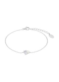 Armband s.Oliver "2039697", wei&szlig; (silberfarben, kristallwei&szlig;, wei&szlig;, kristallwei&szlig;), Armb&auml;nder, Damen, 20cm, Perlen Silber 925 (Sterlingsilber), Perlen, Silber 925 (Sterlingsilber), Armband, mit Zirkonia (synth.) - mit Muschelkernperle