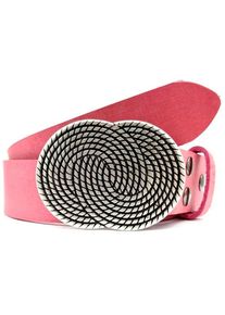 Koppelg&uuml;rtel RETTUNGSRING G&Uuml;RTEL, Damen, Gr. 85, rosa, Leder, unifarben, G&uuml;rtel Koppelg&uuml;rtel, Vollrindleder