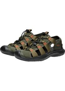 Sandale Keen "SEANIK H2", Herren, Gr. 48, gr&uuml;n (forest night, schwarz olive), Synthetik, Schuhe Sandale