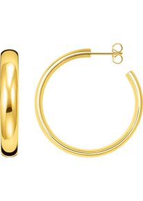 Paar Creolen Thomas Sabo "Chunky mittelgro&szlig;", gold (gelbgoldfarben), Ohrringe, Damen, 36mm, Silber 925 (recycelt), Paar Creolen