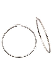 Paar Creolen Firetti "Schmuck Geschenk Silber 925 gl&auml;nzendes Design diamantiert" Gr. 60, silber (silberfarben), Ohrringe, Damen, 60, Silber 925 (Sterlingsilber), Paar Creolen