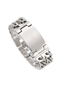 Armband Firetti "Schmuck Geschenk Armkette ID-Platte, Panzerkette", silber (silberfarben), Armb&auml;nder, Damen, 21cm, Edelstahl, Armband