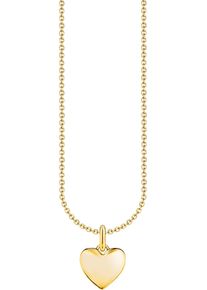 Kette mit Anh&auml;nger Thomas Sabo "Herz-Anh&auml;nger" Gr. 45, gold (gelbgoldfarben), Halsketten, Damen, 45, Silber 925 (recycelt), Kette mit Anh&auml;nger