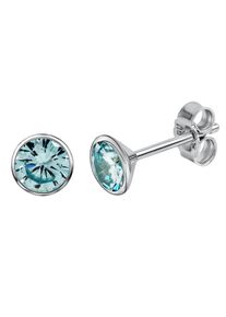 Paar Ohrstecker Firetti "Schmuck Geschenk Silber 925 Ohrschmuck", silber (silberfarben, hellblau, hellblau), Ohrringe, Damen, 5mm, Silber 925 (Sterlingsilber), Paar Ohrstecker, mit Zirkonia (synth.)