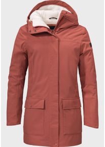 Sch&ouml;ffel Langjacke SCH&Ouml;FFEL "Ins. Parka Rotterdam L", Damen, Gr. 42, rot (2635, rot), Oberstoff : Aussenseite: 100% Polyester (Membran: Polyurethan) Futter : 100% Polyester Futter : 100% Polyester Wattierung : 100% Polyester, regular fit, hoch geschlossener Ausschnitt, Jacken Langjacke