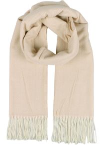 Modeschal Capelli New York, Damen, ivory, Web, Polyester, Strukturmuster, mehrfarbig, Modet&uuml;cher Modeschal, Strukturmuster, Fransenkante, w&auml;rmend