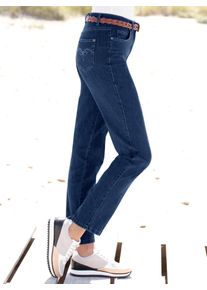 5-Pocket-Jeans Casual Looks, Damen, Gr. 46, Normalgr&ouml;&szlig;en, blau (blau, stone, washed), 78% Baumwolle, 20% Polyester, 2% Elasthan, unifarben, lang, Jeans 5-Pocket-Jeans