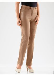 5-Pocket-Jeans Casual Looks, Damen, Gr. 46, Normalgr&ouml;&szlig;en, braun (camel), 98% Baumwolle, 2% Elasthan, unifarben, lang, Jeans 5-Pocket-Jeans