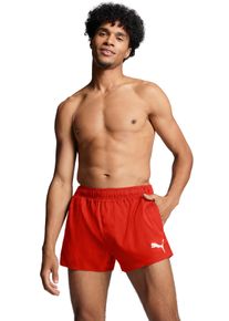 Badeshorts Puma "Puma SWIM MEN SHORT SHORTS 1P", Herren, Gr. S, N-Gr, rot, Web, Polyester, unifarben, Badehosen Badeshorts, mit Seitentaschen