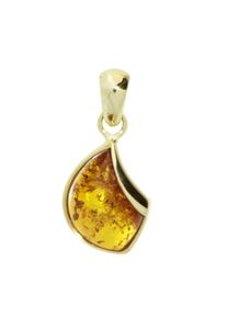 Kettenanh&auml;nger OSTSEE-SCHMUCK "- Jula 23 mm - Gold 333/000 - Bernstein" Gr. 23, gold (gold 333, goldfarben, gelb), Schmuckanh&auml;nger, Damen, Gelbgold 333, Kettenanh&auml;nger