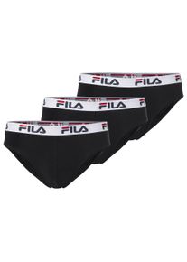 Slip Fila "JUNIOR BOY BRIEF", Jungen, Gr. 146/152, schwarz, Obermaterial: 95% Baumwolle, 5% Elasthan, unifarben, k&ouml;rpernah, Unterhosen Slip, elastischer Bund mit Logo-Schriftzug
