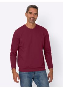Sweatshirt CLASSIC, Herren, Gr. 48/50, rot (bordeaux), 50% Baumwolle, 50% Polyester, unifarben, Rundhals, Sweatshirts Sweatshirt