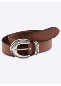 Lederg&uuml;rtel Heine, Damen, Gr. 75, braun (cognac), G&uuml;rtel Lederg&uuml;rtel