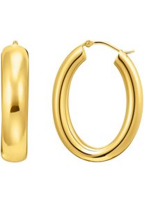 Paar Creolen Thomas Sabo "Schmuck Silber 925 Ohrringe Chunky-Design", gold (gelbgoldfarben), Ohrringe, Damen, Silber 925 (recycelt), Paar Creolen