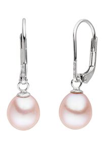 Paar Ohrh&auml;nger Firetti "Schmuck Geschenk Ohrschmuck Patentbrisur Perle", silber (silberfarben, natur), Ohrringe, Damen, 7mm, Perlen Silber 925 (Sterlingsilber), Perlen, Silber 925 (Sterlingsilber), Paar Ohrh&auml;nger, Made in Germany - mit S&uuml;&szlig;wasserzuchtperle