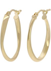 Paar Creolen Firetti "Schmuck Geschenk Gold 585 Ohrschmuck Ohrringe gedreht", gold (gelbgoldfarben), Ohrringe, Damen, 18,5mm, Gelbgold 585, Paar Creolen