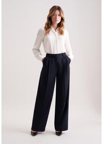 Stoffhose Seidensticker, Damen, Gr. 36, Normalgr&ouml;&szlig;en, navy, 39% Wolle, 33% Polyester, 14% Viskose, 13% Polyamid, 1% Elasthan, Hosen Stoffhose