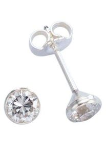 Paar Ohrstecker Firetti "Schmuck Geschenk Silber 925 Ohrschmuck Solit&auml;r" Gr. 4, silber (silberfarben, kristallwei&szlig;, kristallwei&szlig;), Ohrringe, Damen, 4, Silber 925 (Sterlingsilber), Paar Ohrstecker, Made in Germany - mit Zirkonia (synth.)