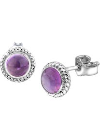 Paar Ohrstecker Elli "Schmuck Geschenk Silber 925 Ohrringe", lila (silberfarben, violett, violett), Ohrringe, Damen, 9mm, Silber 925 (Sterlingsilber), Paar Ohrstecker, mit Howlith oder Amethyst